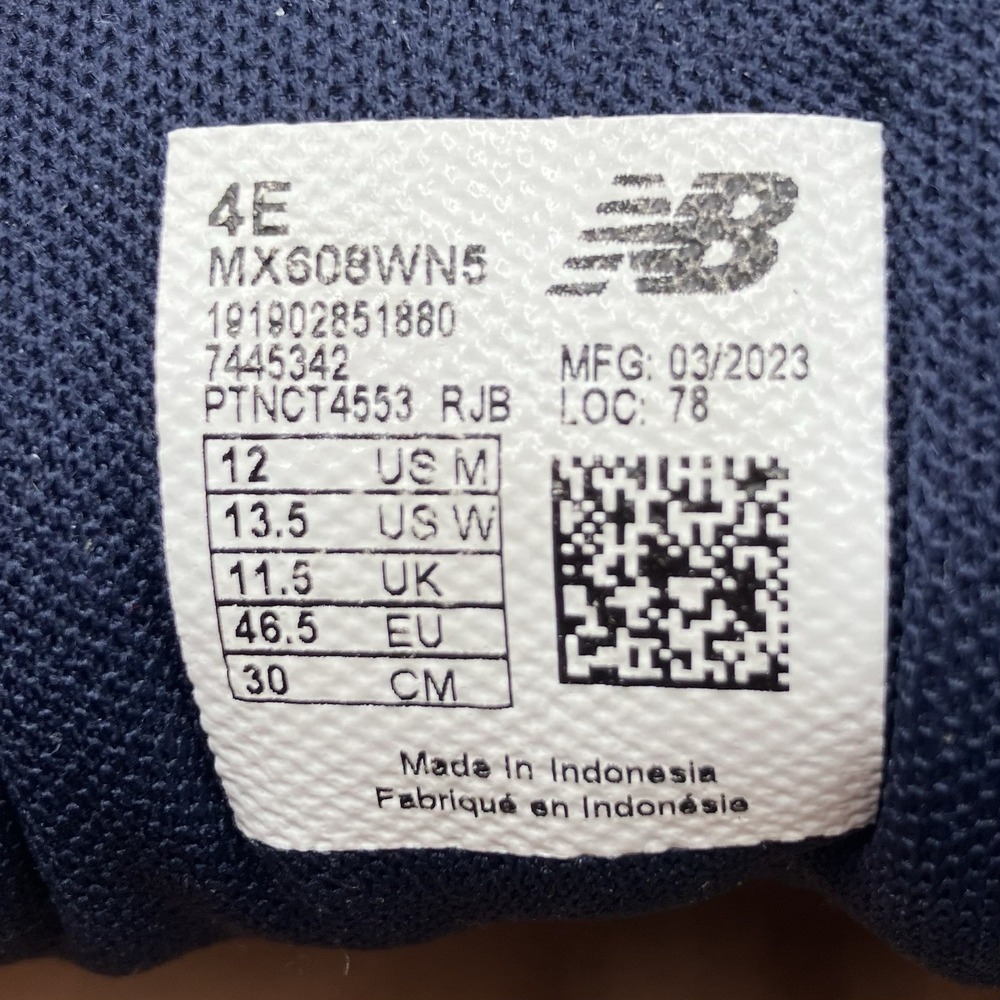 New Balance 608 v5 Mens 12 4E Extra Wide White Navy Training Shoes MX608WN5 - Picture 8 of 8